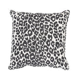 Schumacher Graphite 18" x 18" Iconic Leopard Pillow