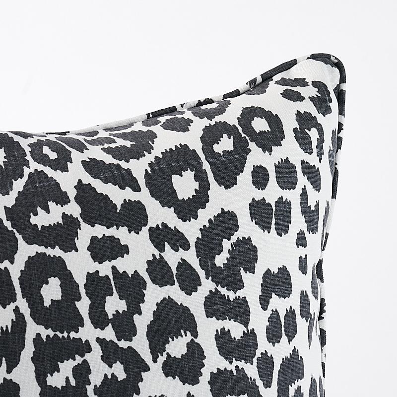 Schumacher Iconic Leopard Graphite 18" x 18" Pillow
