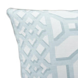 Schumacher Winter Mint 18" x 18" Zanzibar Trellis Pillow