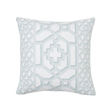 Schumacher Winter Mint 18" x 18" Zanzibar Trellis Pillow