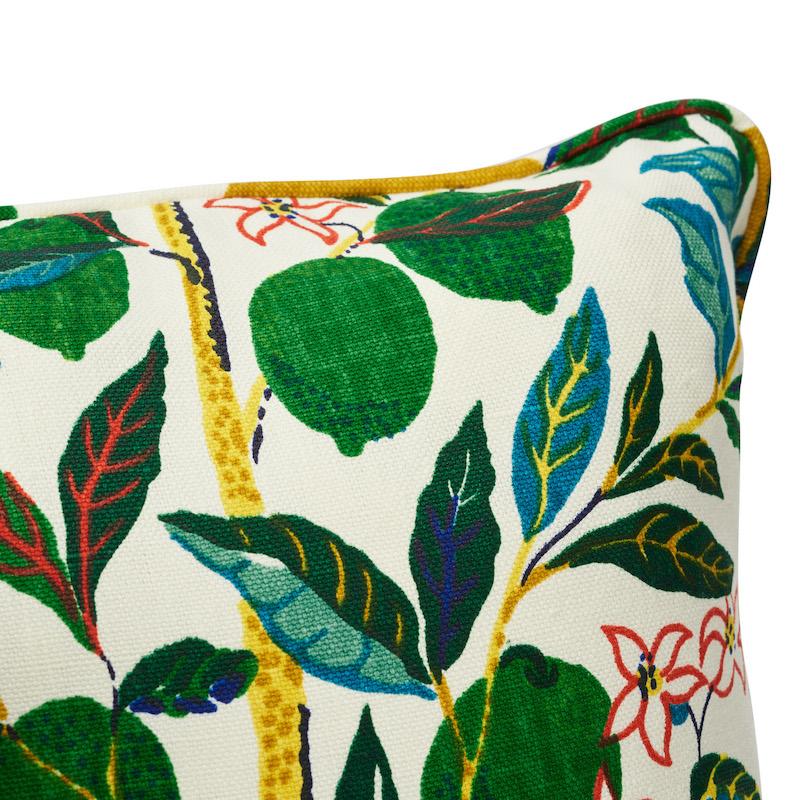Schumacher Primary 18" x 18" Citrus Garden Pillow
