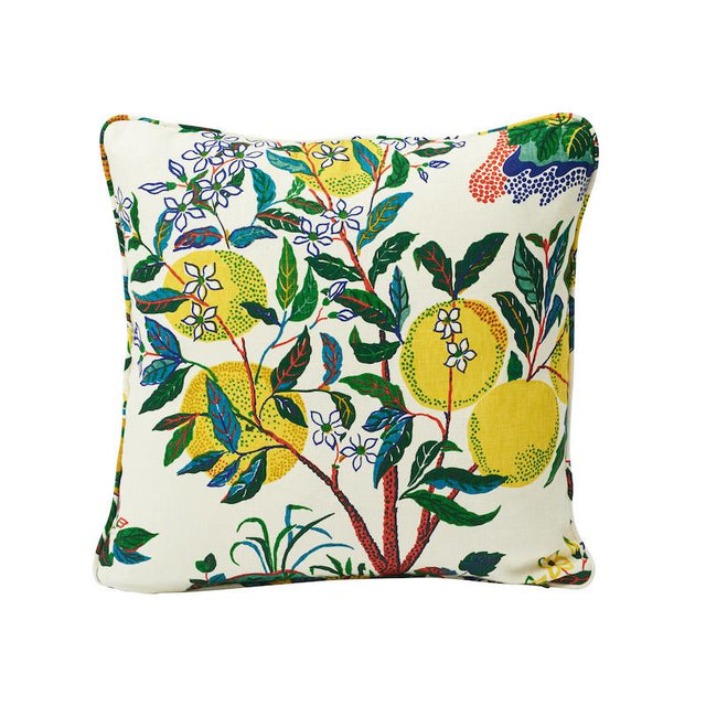 Schumacher Primary 18" x 18" Citrus Garden Pillow