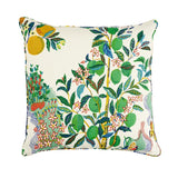 Schumacher Primary 22" x 22" Citrus Garden Pillow