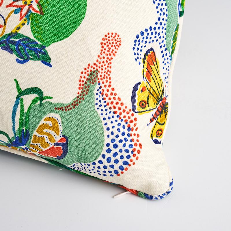 Schumacher Primary 22" x 22" Citrus Garden Pillow