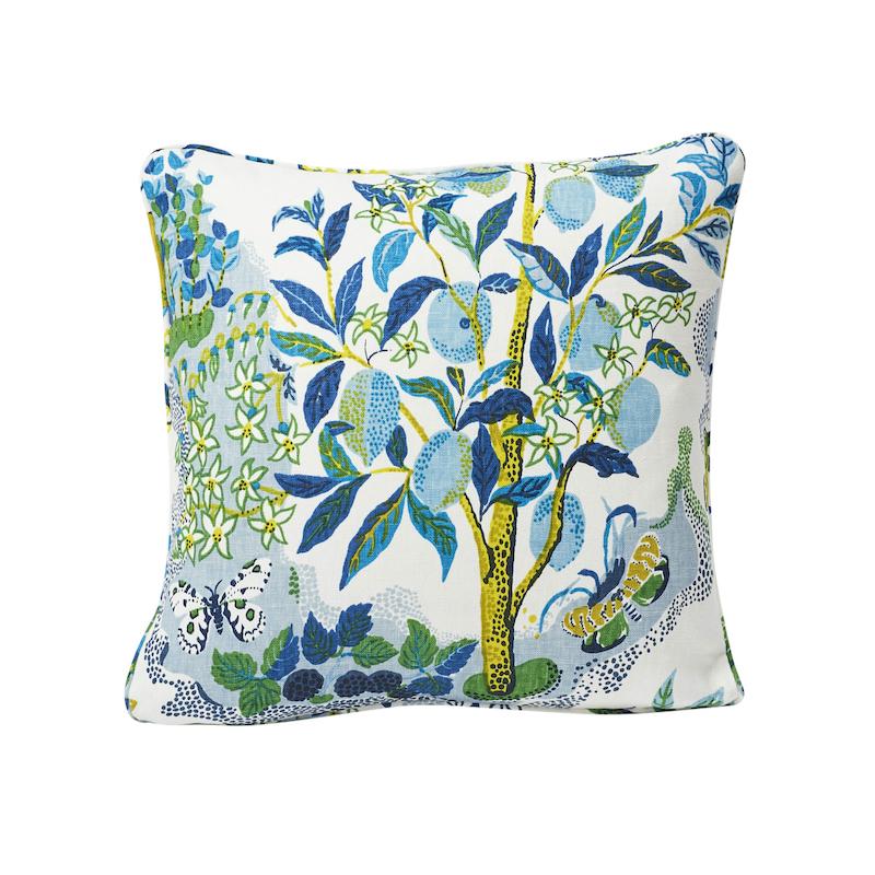 Schumacher Pool 18" x 18" Citrus Garden Pillow