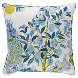 Schumacher Pool 22" x 22" Citrus Garden Pillow