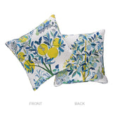 Schumacher Pool 22" x 22" Citrus Garden Pillow
