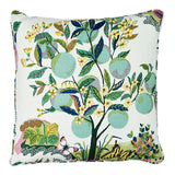 Schumacher Lime 22" x 22" Citrus Garden Pillow