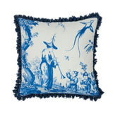Schumacher Shengyou Toile Blue 18" x 18" Pillow
