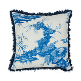 Schumacher Shengyou Toile Blue 18" x 18" Pillow