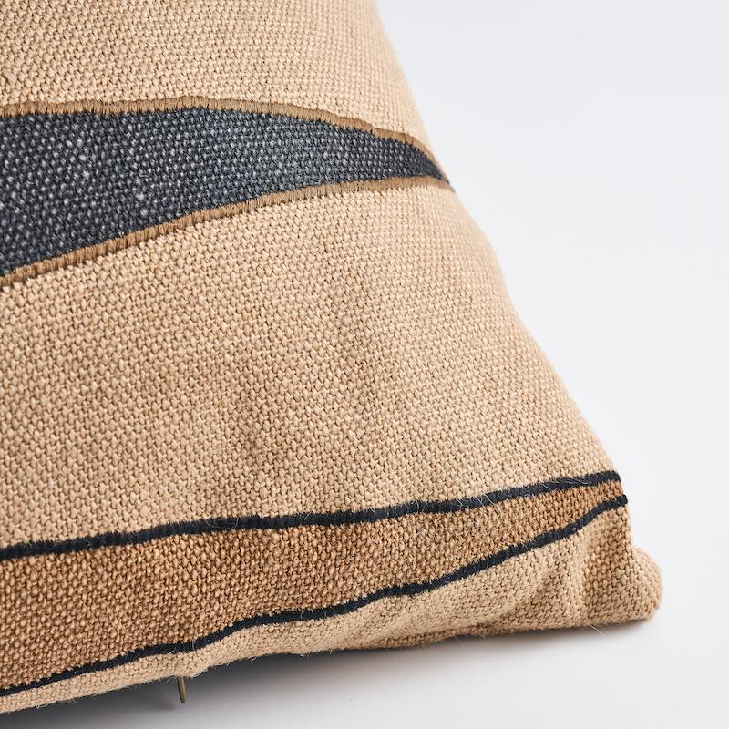 Schumacher Lava Black 35" x 18" Moorea Pillow