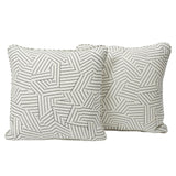 Schumacher Black & White 20" x 20" Deconstructed Stripe Pillow