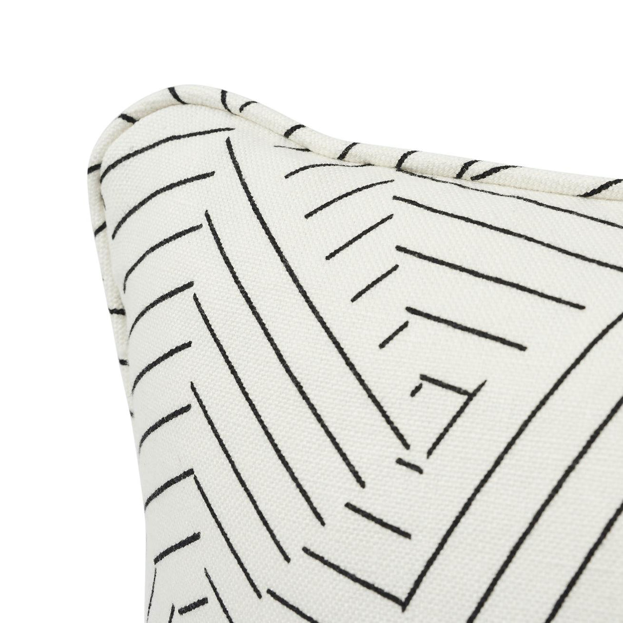 Schumacher Black & White 20" x 20" Deconstructed Stripe Pillow
