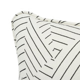 Schumacher Black & White 20" x 20" Deconstructed Stripe Pillow