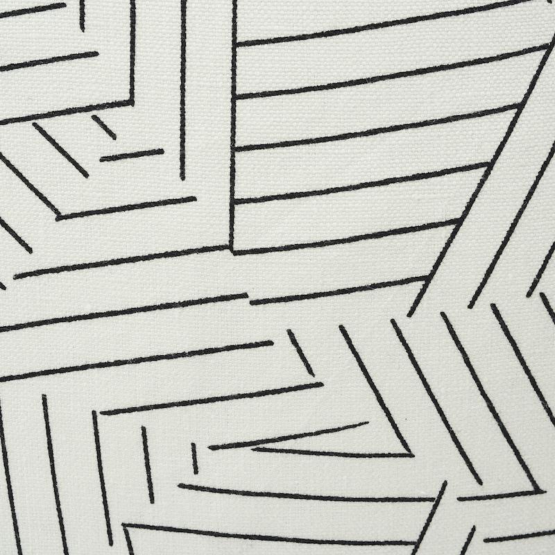 Schumacher Black & White 22" x 22" Deconstructed Stripe Pillow