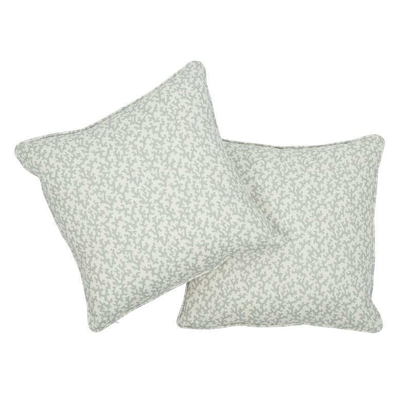 Schumacher Orpington Blue 20" x 20" Folly Pillow