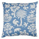 Schumacher Blue 20" x 20" Woodland Silhouette Pillow