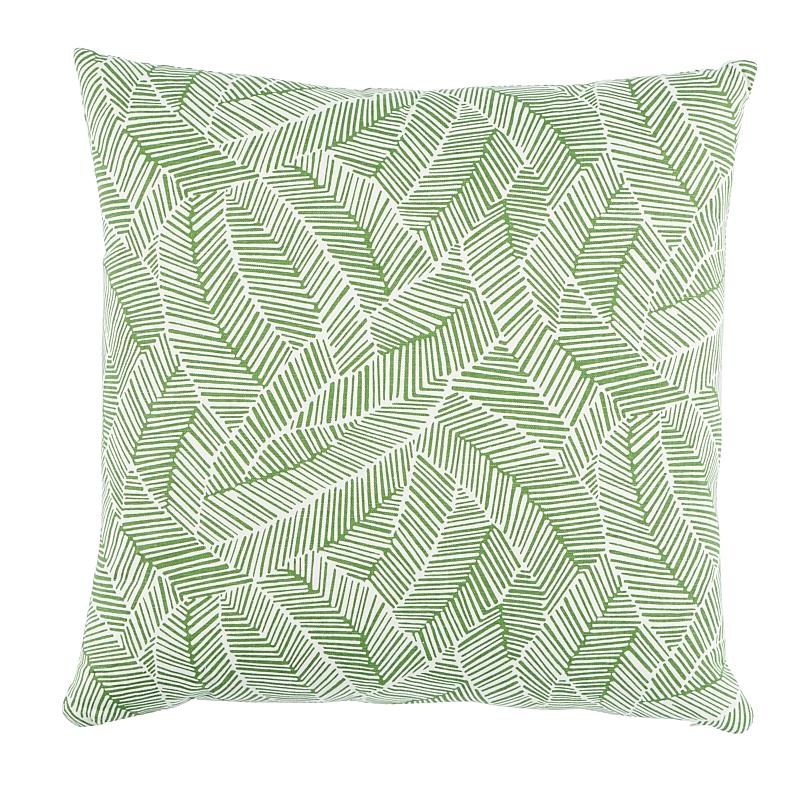 Schumacher Leaf 20" x 20" Abstract Leaf Pillow