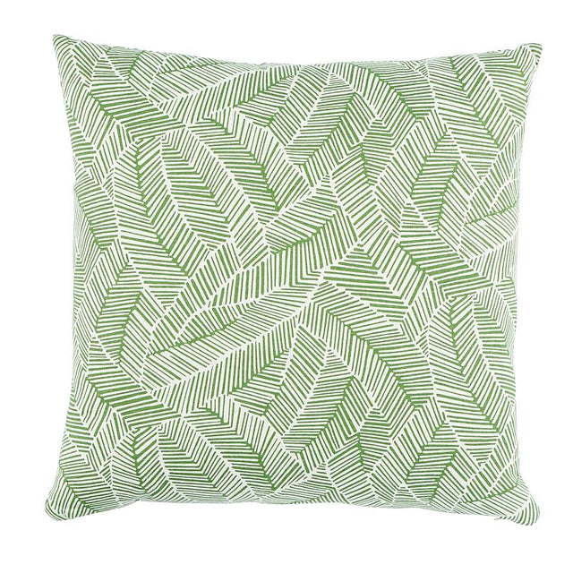 Schumacher Leaf 22" x 22" Abstract Leaf Pillow