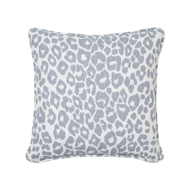 Schumacher Sky 22" x 22" Iconic Leopard Pillow