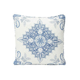 Schumacher Indigo 18" x 18" Montecito Medallion Pillow