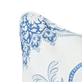 Schumacher Indigo 20" x 20" Montecito Medallion Pillow