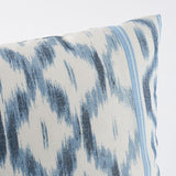 Schumacher Santa Monica Ikat Indigo Blue 22" x 22" Pillow