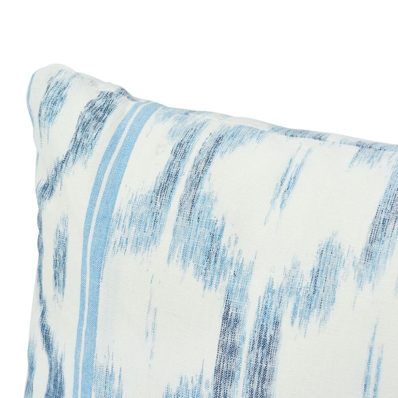 Schumacher Santa Monica Ikat Indigo Blue 26" x 15" Pillow
