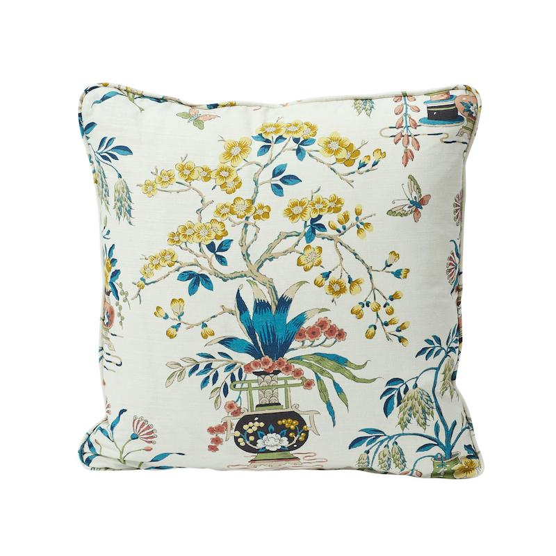 Schumacher Multi 18" x 18" Ming Vase Pillow