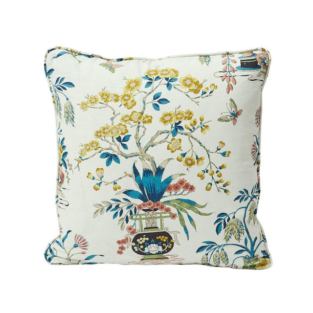 Schumacher Multi 18" x 18" Ming Vase Pillow