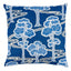 Schumacher Blue & White 22" x 22" Tree River Pillow