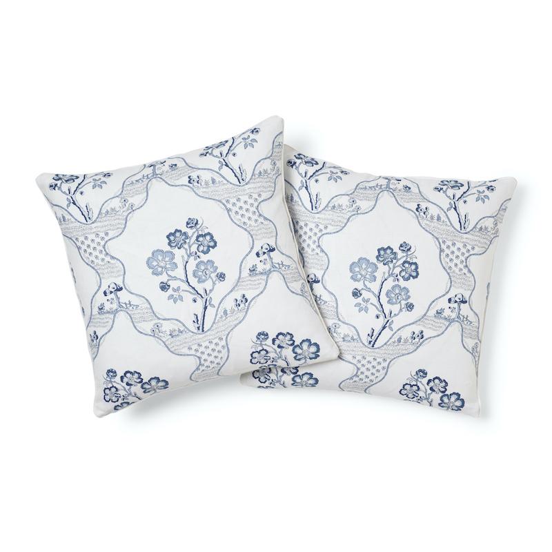 Schumacher Delft 18" x 18" Marella Pillow