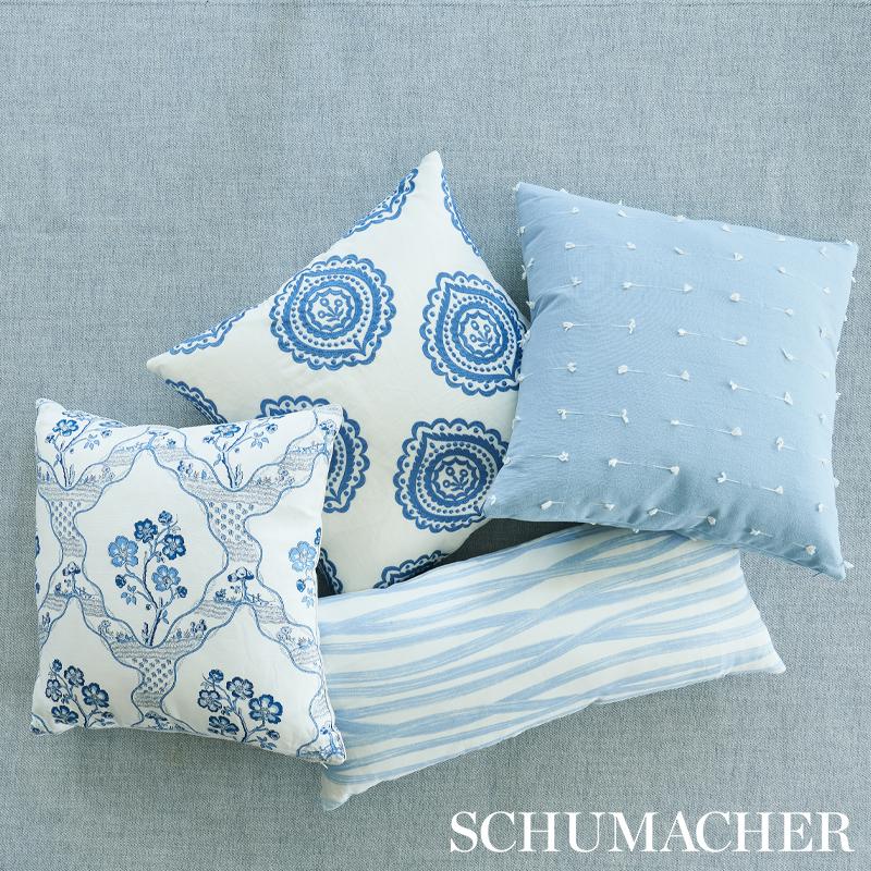 Schumacher Delft 18" x 18" Marella Pillow