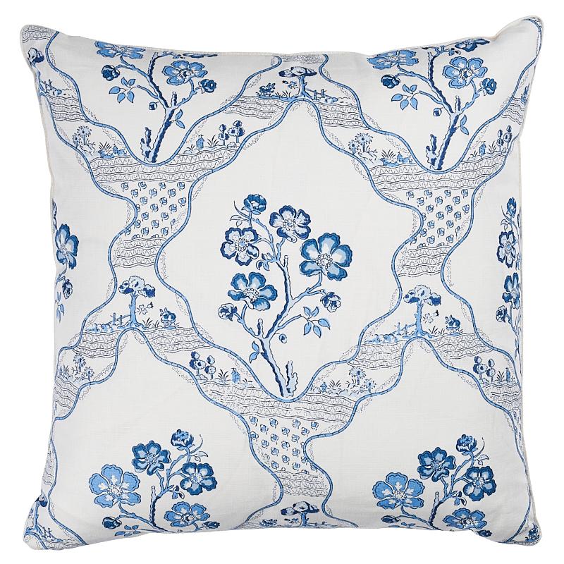 Schumacher Delft 22" x 22" Marella Pillow