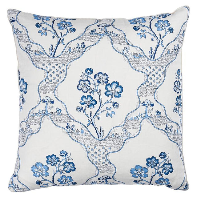 Schumacher Delft 22" x 22" Marella Pillow