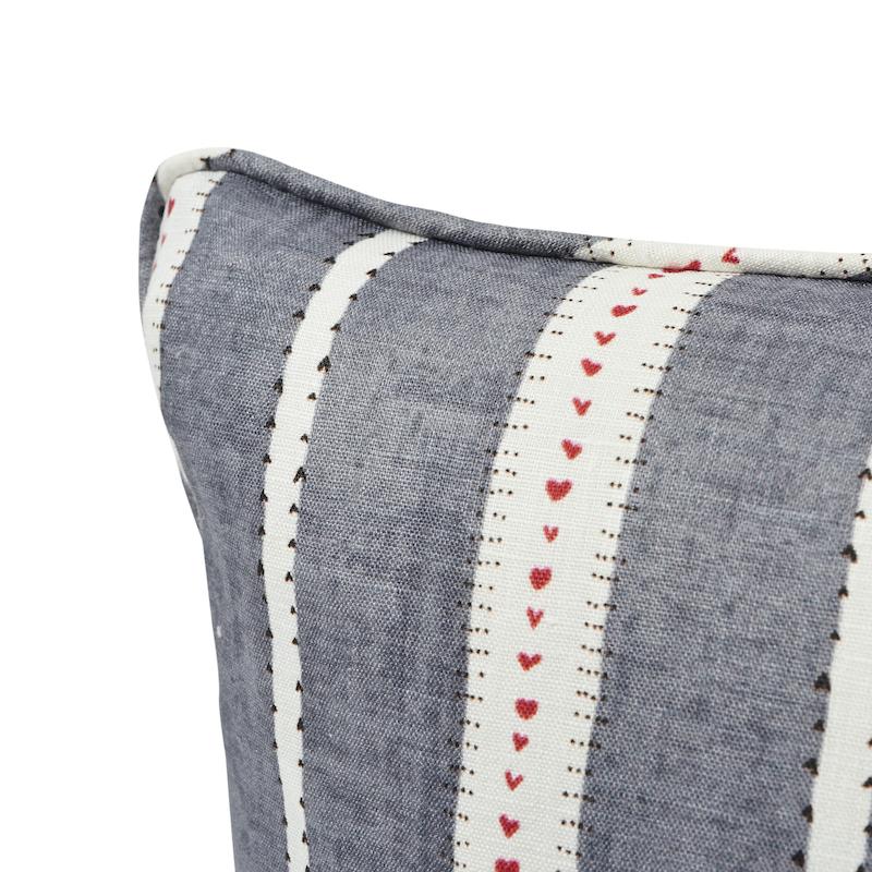 Schumacher Amour Charcoal & White 18" x 18" Pillow
