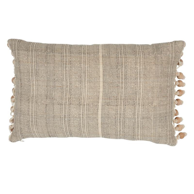 Schumacher Natural & Black 22" x 14" Mohave Pillow
