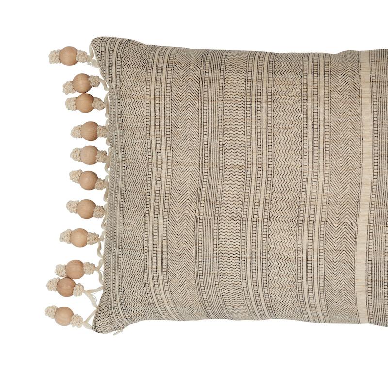 Schumacher Natural & Black 22" x 14" Mohave Pillow