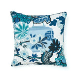 Schumacher China Blue 18" x 18" Chiang Mai Dragon I/O Pillow