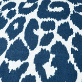 Schumacher Navy 18" x 18" Iconic Leopard I/O Pillow