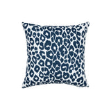 Schumacher Navy 20" x 20" Iconic Leopard I/O Pillow