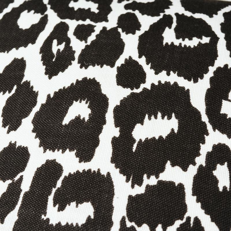 Schumacher Iconic Leopard I/O Graphite 18" x 18" Pillow