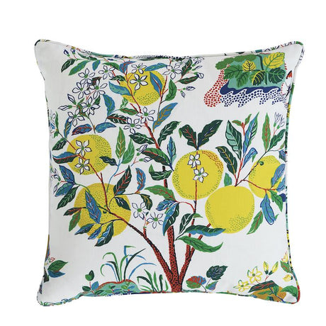 Schumacher Primary 22" x 22" Citrus Garden I/O Pillow