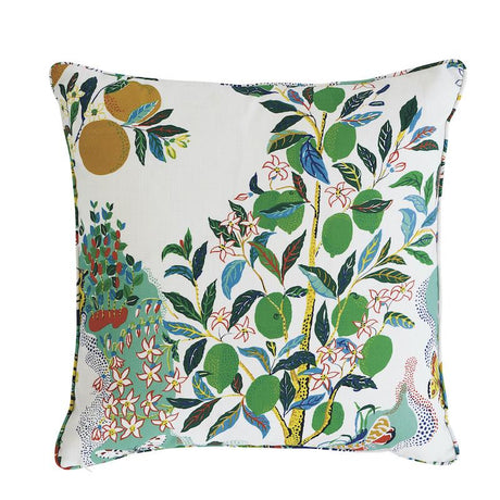 Schumacher Primary 22" x 22" Citrus Garden I/O Pillow
