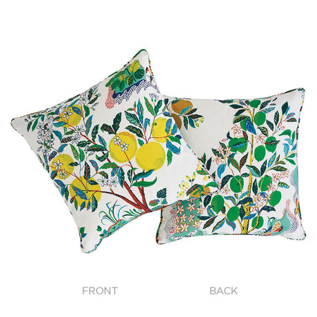 Schumacher Primary 22" x 22" Citrus Garden I/O Pillow
