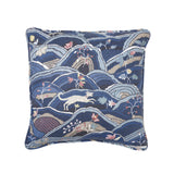 Schumacher Blue 20" x 20" Rolling Hills Pillow