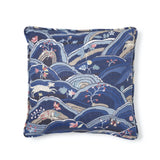 Schumacher Blue 20" x 20" Rolling Hills Pillow