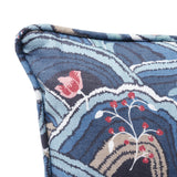 Schumacher Blue 20" x 20" Rolling Hills Pillow