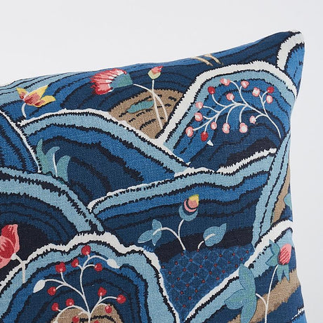 Schumacher Rolling Hills Blues 18" x 12" Pillow