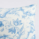 Schumacher Delft 22" x 22" Toile De Fleurs Pillow